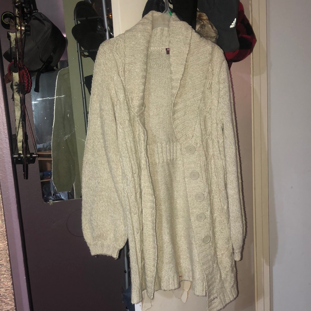 Tan button front cardigan